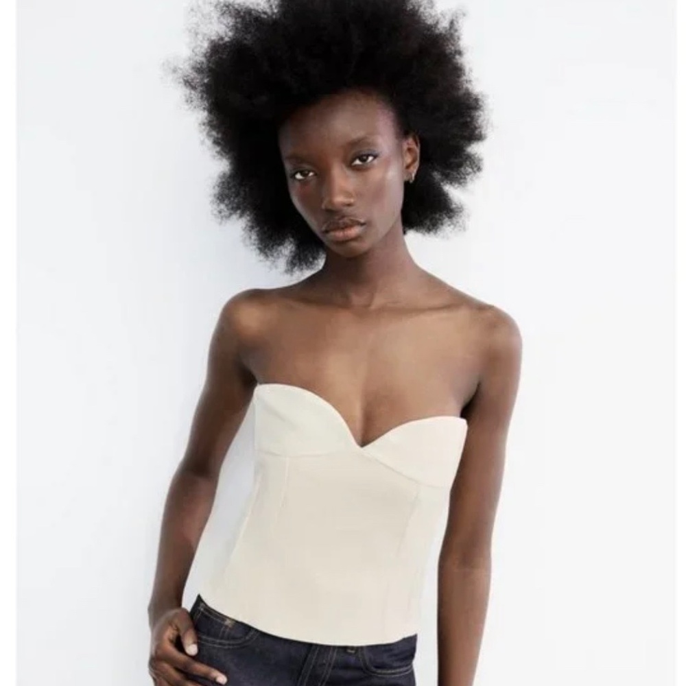 NWT Zara Bustier Top with Sweetheart Neckline